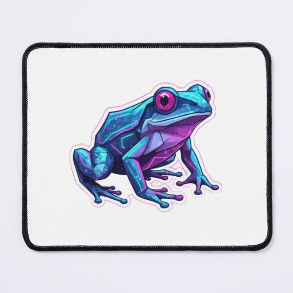 Item preview, Neon Cyberpunk Frog – Aesthetic Gamer Laptop Sticker designed and sold by bsbd-action.