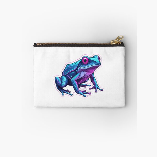 Item preview, Neon Cyberpunk Frog – Aesthetic Gamer Laptop Sticker designed and sold by bsbd-action.