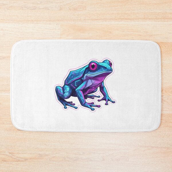Item preview, Neon Cyberpunk Frog – Aesthetic Gamer Laptop Sticker designed and sold by bsbd-action.