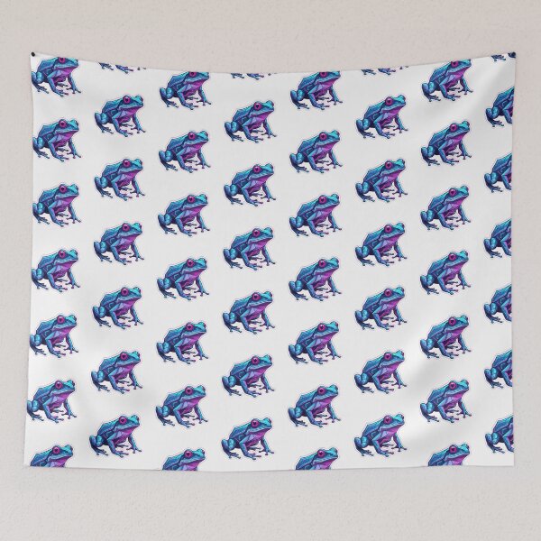 Item preview, Neon Cyberpunk Frog – Aesthetic Gamer Laptop Sticker designed and sold by bsbd-action.