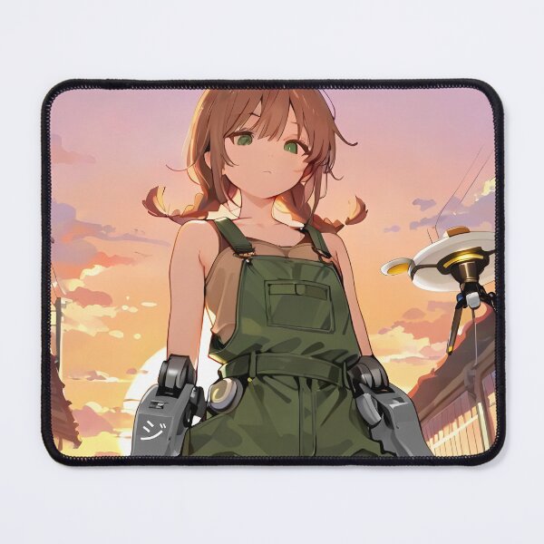 Item preview, JUNO: Bending Tech Crouch Drone | Cute Solarpunk Anime Girl designed and sold by Sytrics.