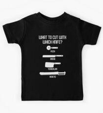 Was man mit welchem Messer schneidet - Wargaming Meme Chart Kinder T-Shirt
