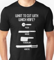 What to Cut with Which Knife - Wargaming Meme Chart Unisex T-Shirt
