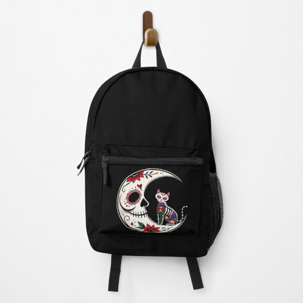 Item preview, Sugar Skull Moon with Calavera Cat designed and sold by CyrilloArt.