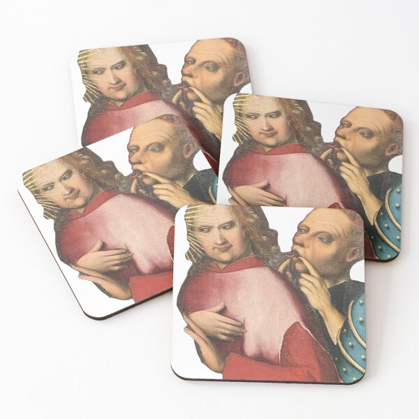 Item preview, two weird medieval men mocking someone designed and sold by fun medieval.
