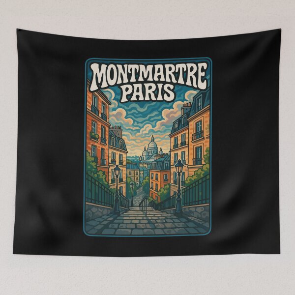 Item preview, Montmartre Paris Europe Travel designed and sold by TomFrontierArt.