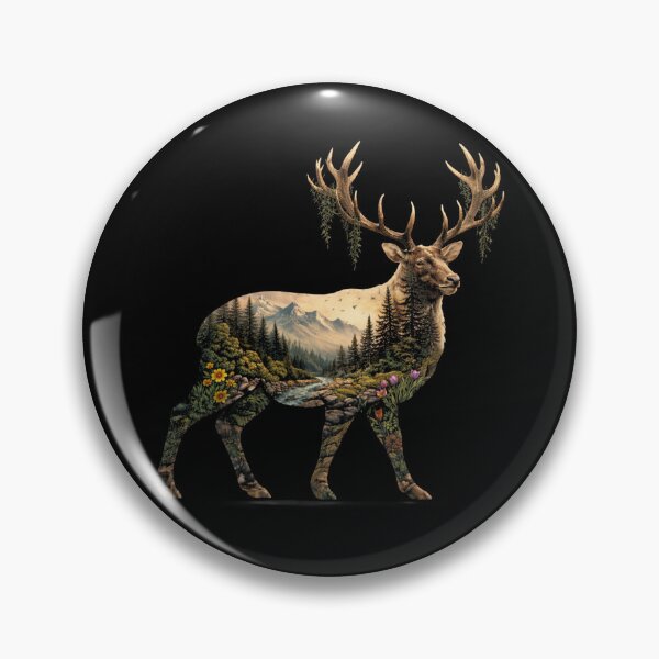 Item preview, deer Plants Nature Wild Boho Flowers designed and sold by Kladhadredo.