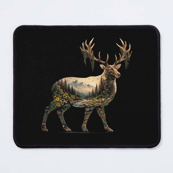 Item preview, deer Plants Nature Wild Boho Flowers designed and sold by Kladhadredo.
