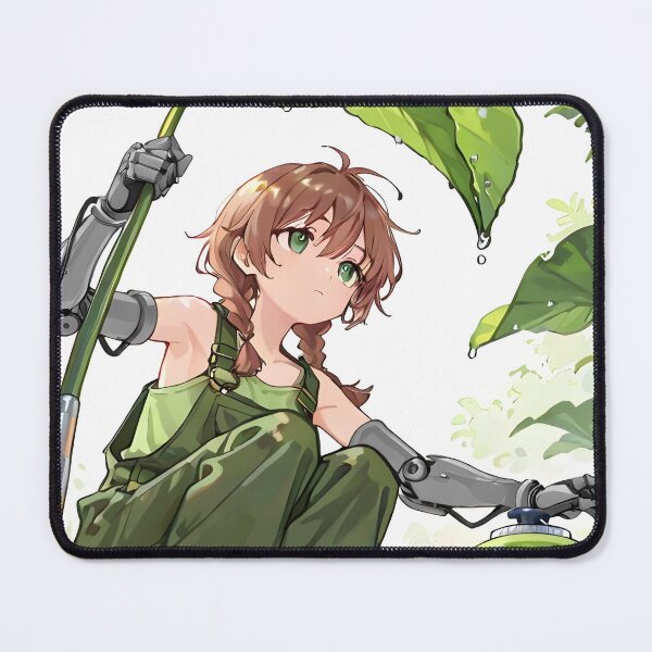 Item preview, JUNO: Tech Greenhouse Botanical Lab | Cute Solarpunk Anime Girl designed and sold by Sytrics.