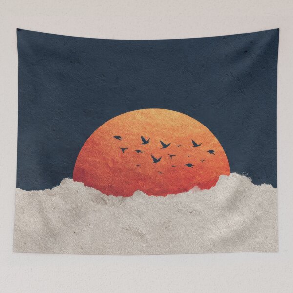 Item preview, Sunset with birds flying in the sky designed and sold by anytka.