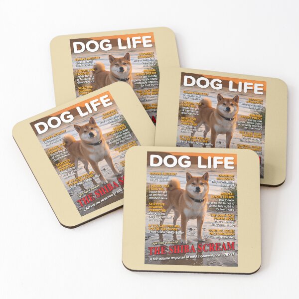 Item preview, Dog Life: The Shiba Scream — Funny Shiba Inu Magazine Cover designed and sold by FrancophileFun.