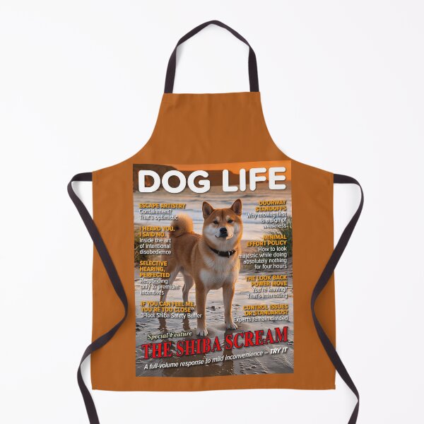 Item preview, Dog Life: The Shiba Scream — Funny Shiba Inu Magazine Cover designed and sold by FrancophileFun.