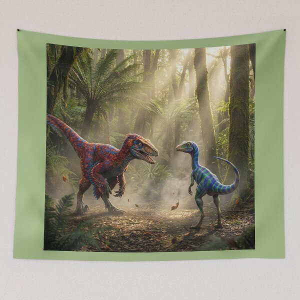 Item preview, Velociraptor Meets Compsognathus designed and sold by Tridentulus.