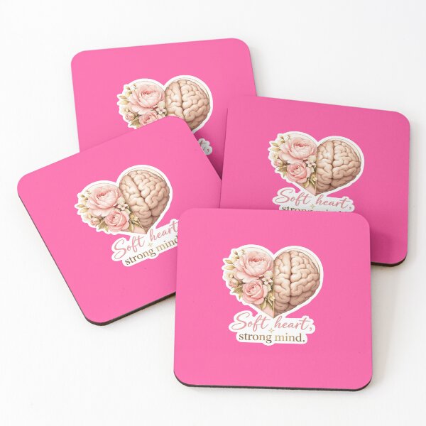 Item preview, Soft Heart Strong Mind Floral Brain Heart Sticker designed and sold by Scro-Ciob-Shop.