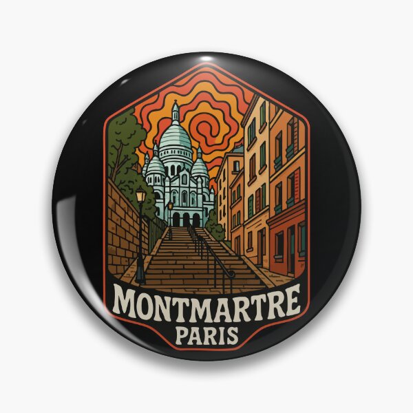 Item preview, Montmartre Paris Europe Trippy Art Travel designed and sold by TomFrontierArt.