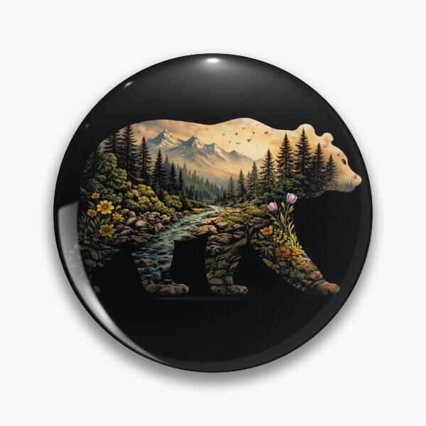 Item preview, bear Plants Nature Wild Boho Flowers designed and sold by Kladhadredo.