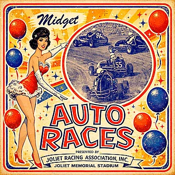 Artwork thumbnail, Midget Auto Races Poster Variation by Helios Be. Lavsh