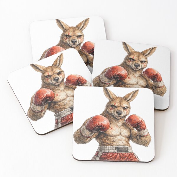 Item preview, Boxing Kangaroo Illustration designed and sold by Felixuss.