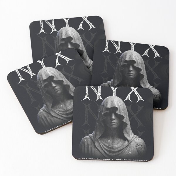 Item preview, Nyx Dark Goddess Greek Mythology Gothic Art Marble Statue Night Design designed and sold by InkDropLabs.