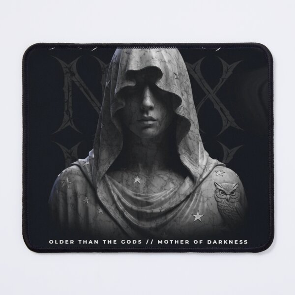 Item preview, Nyx Dark Goddess Greek Mythology Gothic Art Marble Statue Night Design designed and sold by InkDropLabs.