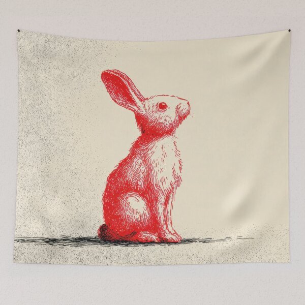 Item preview, Rabbit sits and looks towards light designed and sold by anytka.