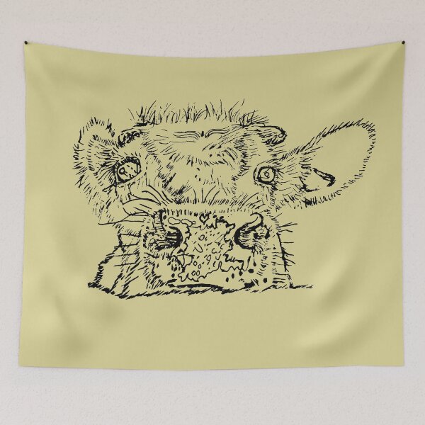 Item preview, Dairy Cow - Peekamoo - (#DCD494) designed and sold by The Stippler Process.
