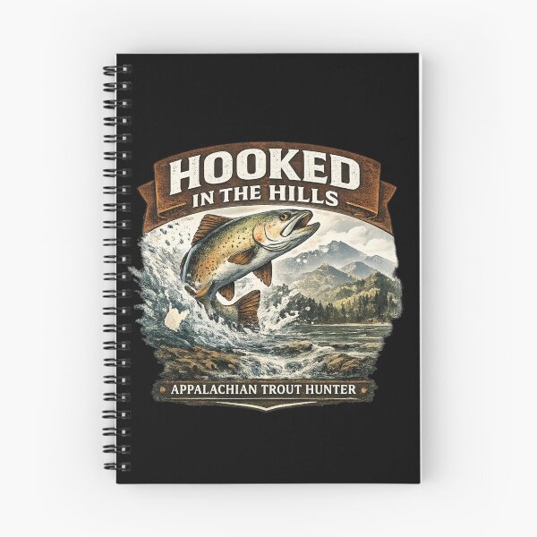 Item preview, Hooked in the Hills Trout Shirt – Appalachian Trout Hunter Fishing T designed and sold by WildWonderfulWear.