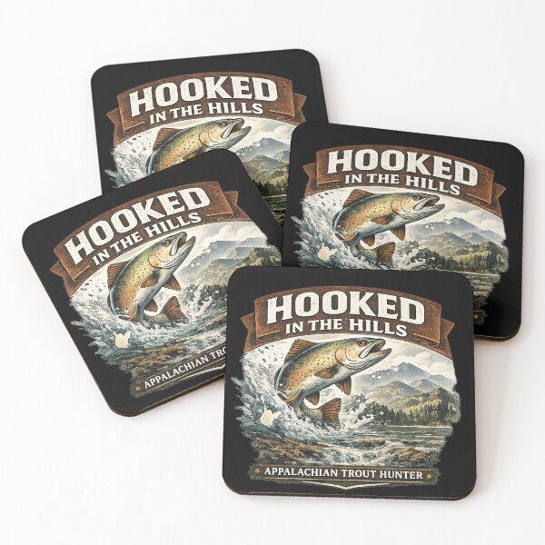 Item preview, Hooked in the Hills Trout Shirt – Appalachian Trout Hunter Fishing T designed and sold by WildWonderfulWear.