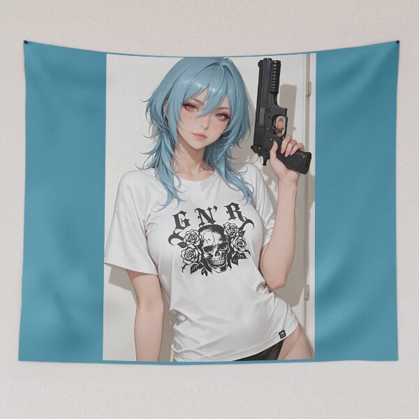 Item preview, Roses & Rebels – GN'R Tribute Anime Illustration designed and sold by Planet Utoppia.