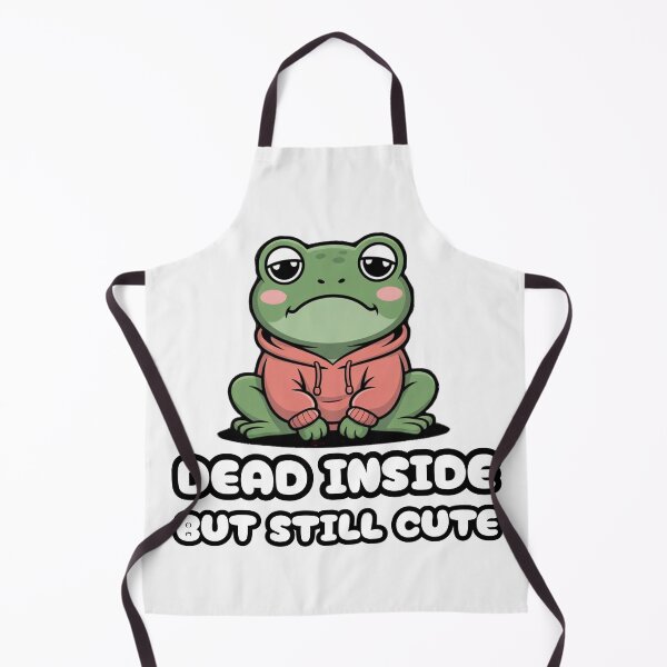 Aperçu de l'œuvre Dead Inside But Still Cute Frog T-Shirt – Funny Sad Frog Hoodie Kawaii Aesthetic Tee créée et vendue par RALYSHOP.