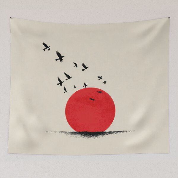 Item preview, Sunset with flying birds above designed and sold by anytka.