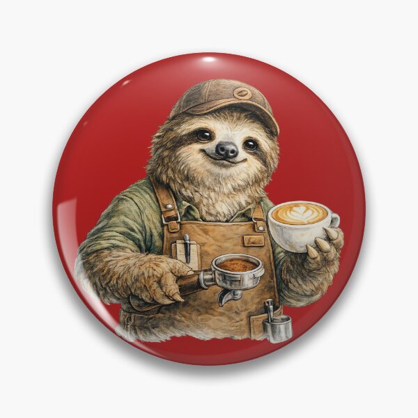 Item preview, Cute Barista Sloth Clipart designed and sold by Felixuss.