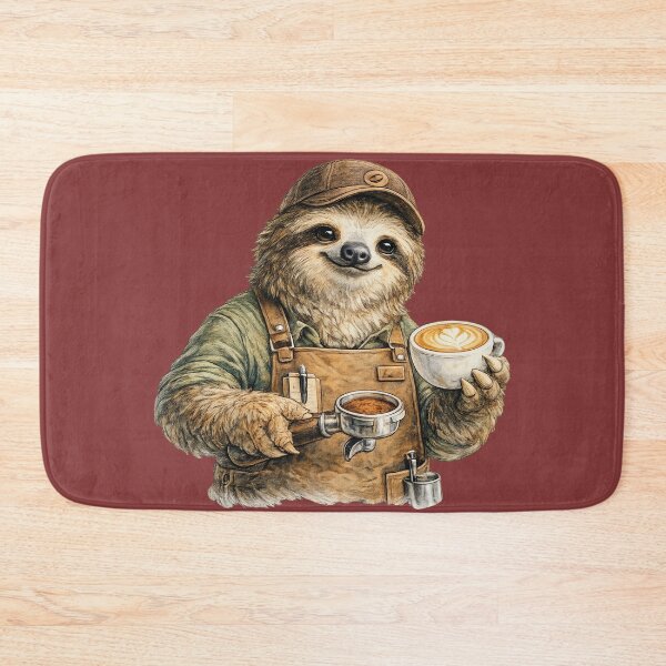 Item preview, Cute Barista Sloth Clipart designed and sold by Felixuss.