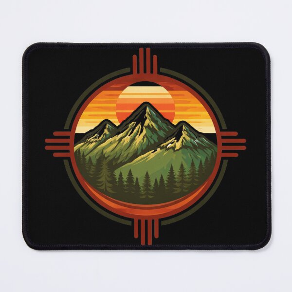 Item preview, Zia Sun Mountain Logo – Retro Sunset Landscape Vector, Boho Southwest Nature Design designed and sold by ChemiroL.