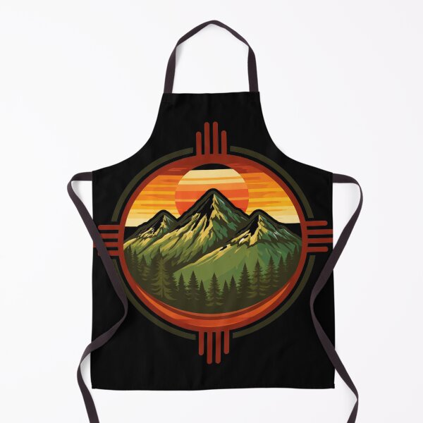 Item preview, Zia Sun Mountain Logo – Retro Sunset Landscape Vector, Boho Southwest Nature Design designed and sold by ChemiroL.