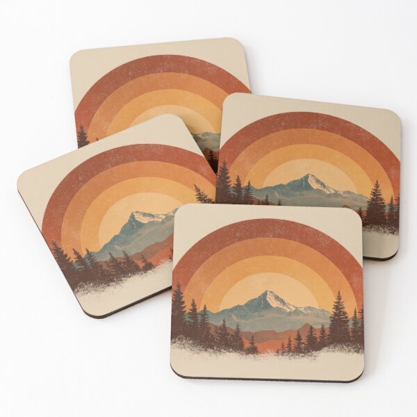 Item preview, Mountain scene with sunset and trees designed and sold by anytka.