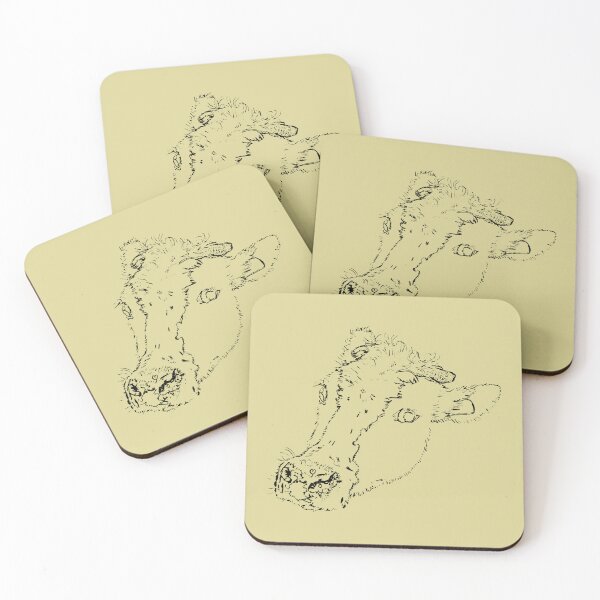 Item preview, Dairy Cow - Side Eye - (#DCD494) designed and sold by The Stippler Process.