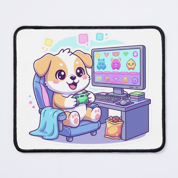 Item preview, Gaming Dog Cartoon  designed and sold by Ditstyle.