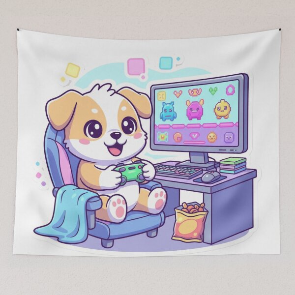 Item preview, Gaming Dog Cartoon  designed and sold by Ditstyle.