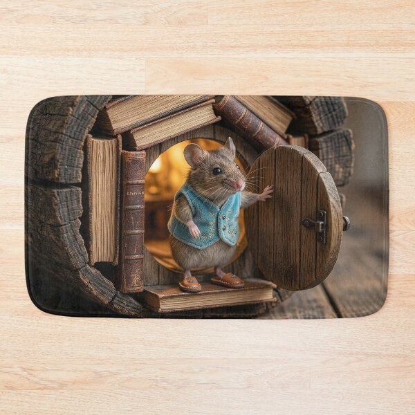 Item preview, Mouse Greets Guests Coming to His Cozy House designed and sold by Tridentulus.