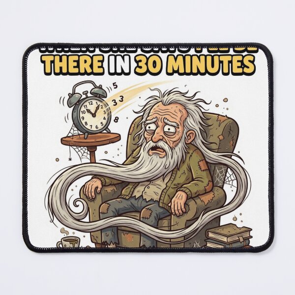 Item preview, When She Says I’ll Be There In 30 Minutes Meme Sticker designed and sold by Imaginarium of Chaos falcon88 .