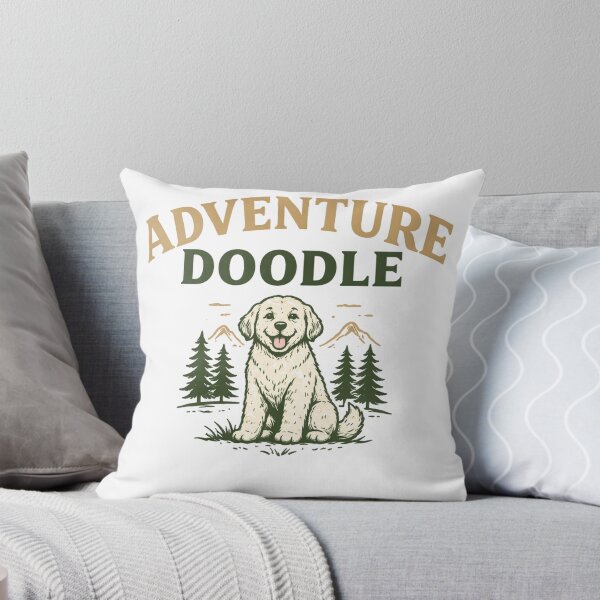 Item preview, Cool Doodle Dog Mountain Hiking Lover Retro Nature Trail Vibes designed and sold by Inkvado.