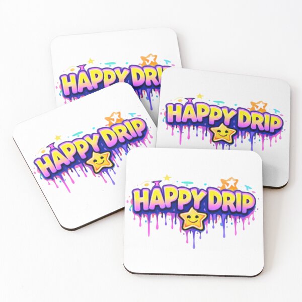 Item preview, Happy Drip – Cute Colorful Dripping Kawaii Design designed and sold by bloomandbeads.eu.