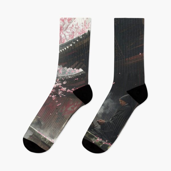 Item preview, Zen Japanese Temple — Sakura Ritual Wabi Sabi Art designed and sold by Schoenenwald - Illustrations Uniques et Originales.