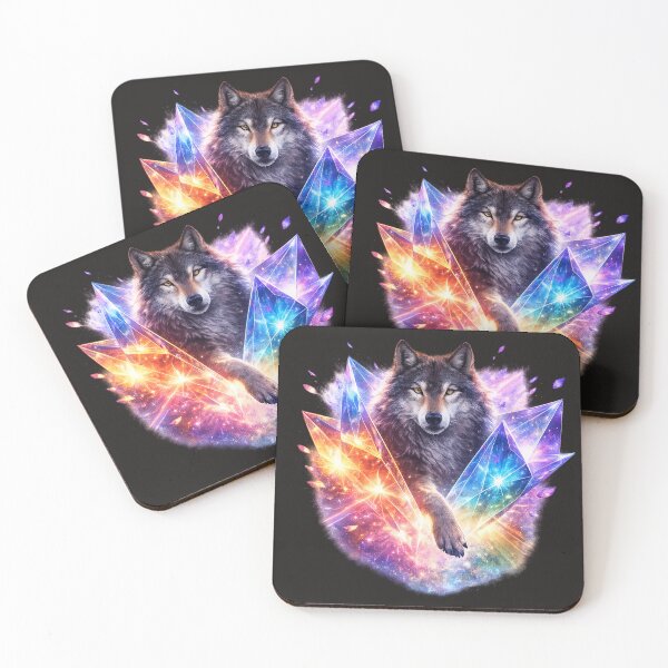 Item preview, Wolf Prism – Cosmic Crystal Wolf Geometric Art designed and sold by GeoWild Designs.