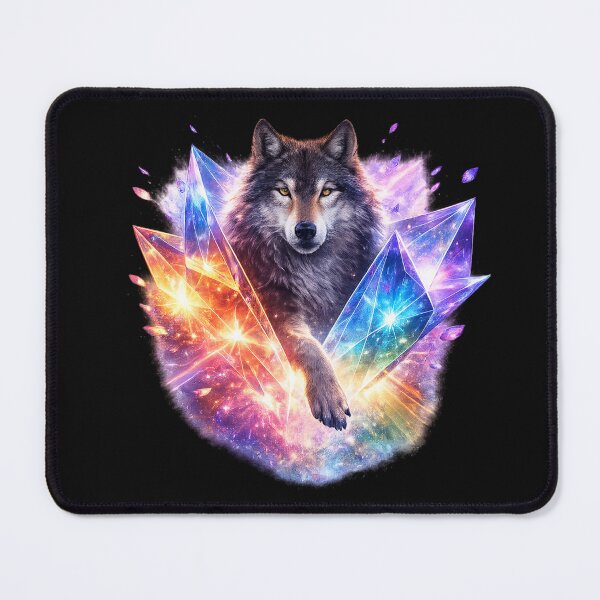 Item preview, Wolf Prism – Cosmic Crystal Wolf Geometric Art designed and sold by GeoWild Designs.