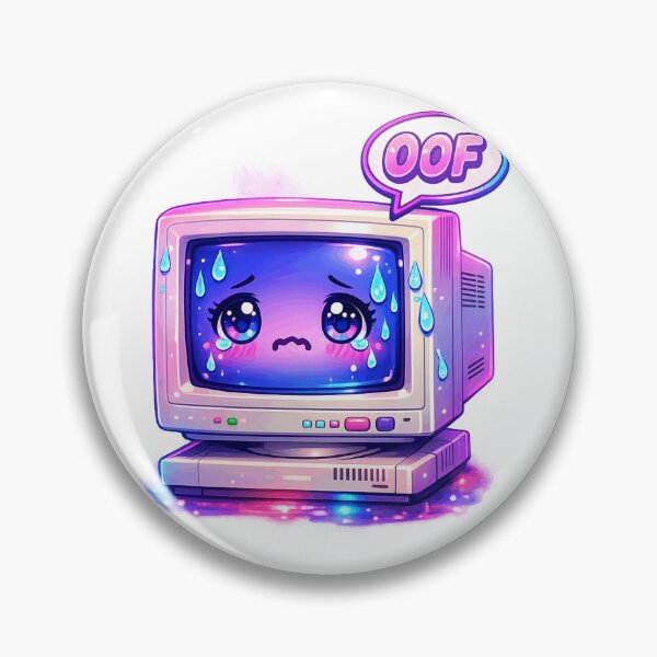 Item preview, Oof Blue Screen Of Death Funny Kawaii Error Cyberpunk designed and sold by Retro Mood Co.
