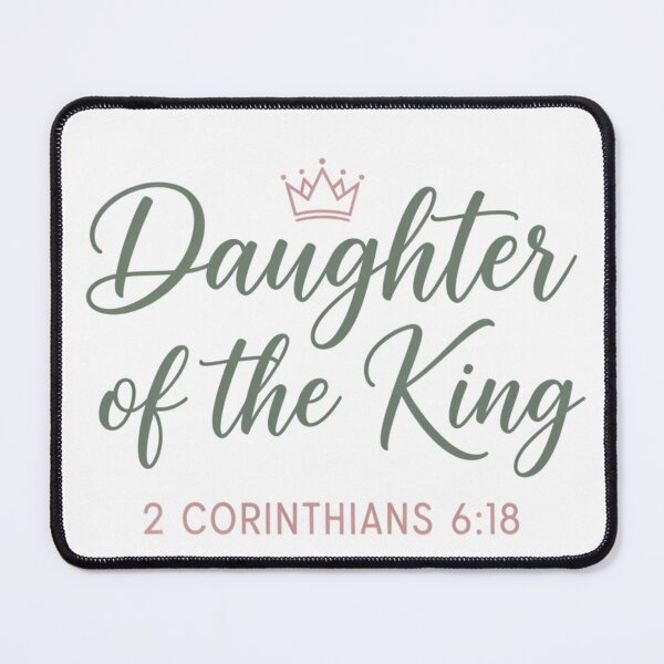 Item preview, Daughter of the King Sticker – 2 Corinthians 6:18 – Feminine Christian Faith Decal designed and sold by Illustrated Faith.