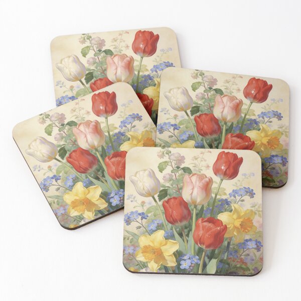 Item preview, English Cottage Garden Print | Vintage Spring Floral Wall Art designed and sold by QuietCanvasArtworks.