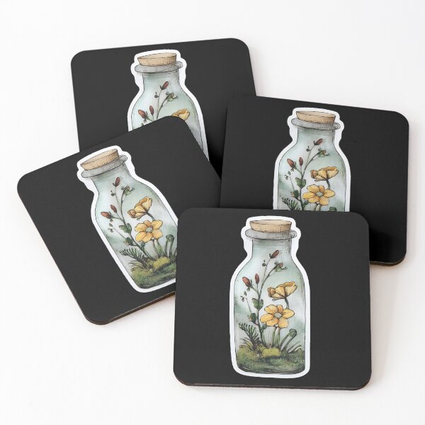 Item preview, Golden Wildflower Apothecary Bottle designed and sold by kndzxf.